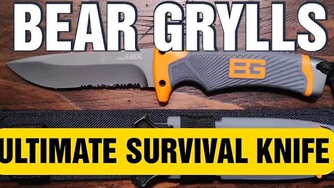 Bear Grylls ,GERBER, Tactical survival knife H3,Fire steel,ground spine,Sharpener,Solid Sheath.
