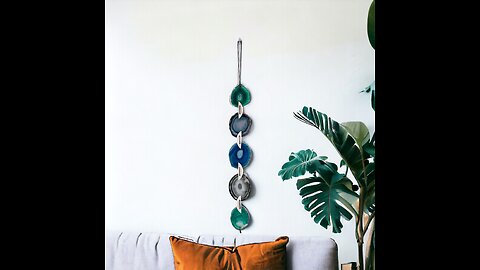 Stunning Mossy Vibes Agate Garland Wall Hanging
