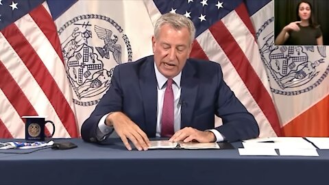 Deblasio describes NYC Pass, America’s first Vaccine Mandate for an entire city. 😵