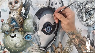 Greg "Craola" Simkins painting "Mother Nurture"