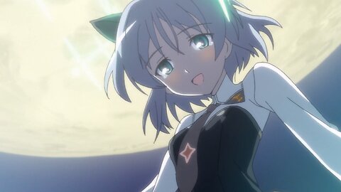 Strike Witches - fighting a Neuroi at night