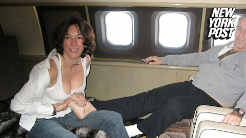 Racy photos show Ghislaine Maxwell rubbing Jeffrey Epstein's feet on his jet