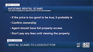 Valley rental scams to look out for