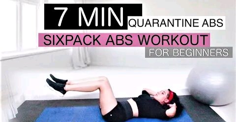QUARANTINE ABS | 7 MIN SIXPACK ABS WORKOUT at Home FOR BEGINNERS | NO EQUIPMENT