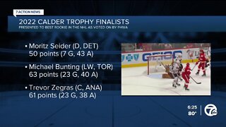 Red Wings defenseman Moritz Seider named finalist for Calder Trophy