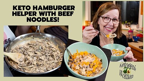 Keto Hamburger Helper with Carnivore Beef Noodles and Cheese Sauce