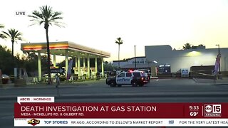 Death investigation underway at Mesa gas station