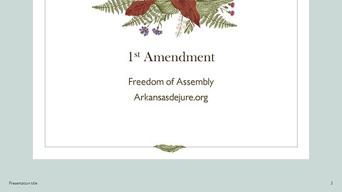 Freedom of Assembly - 1st Amendment