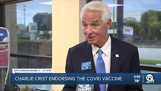 Charlie Crist visits Palm Beach County to promote COVID-19 vaccine