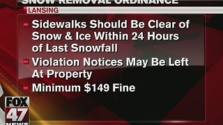 Residents could face fine if snow isn't cleared