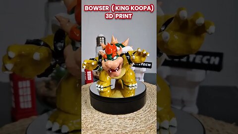 BOWSER KING KOOPA, Super Mario Bros, 3D Print #shorts #mario #bowser #3dprinted #shortswithcamilla