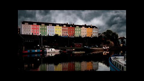 Calm evening rainfall at the harbour in Bristol, relaxing sounds of rain to help you sleep