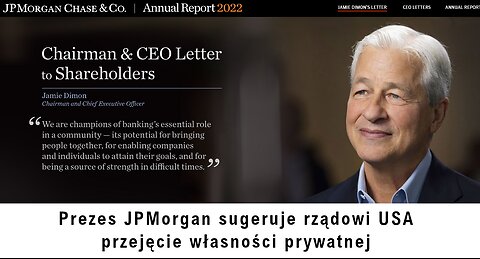 Prezes JPMorgan sugeruje rządowi USA przejęcie własności prywatnej