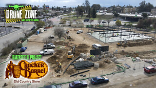 Construction For Cracker Barrel Restaurant Is Going Along Smoothly [4K 60FPS HDR]