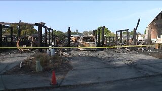 Townhomes destroyed in fire