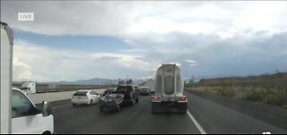 North and southbound lanes on I-15 at Primm closed due to flooding