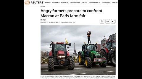 Angry French farmers confront Macron at Paris farm fair