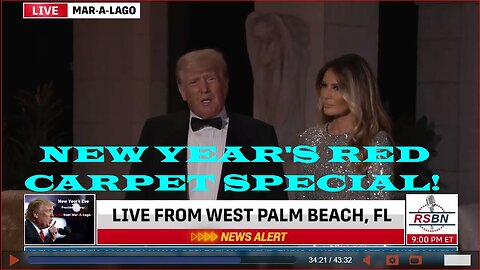 HAPPY NEW YEAR Mr. & Mrs. Trump walk the red carpet at Mar a Lago