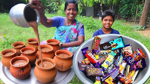 HOT CHOCOLATE MILKSHAKE | South Indian Style Chocolate Payasam Recipe | Village Chocolate Milkshake