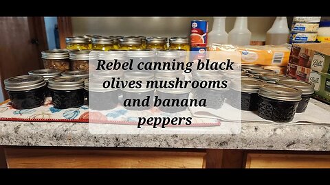 Rebel canning black olives, banana peppers and mushrooms not USDA approved