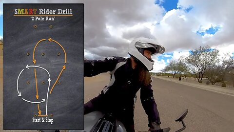 2 Pole Run - SMART Rider Motorcycle Drills