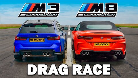 BMW M3 Touring v BMW M8: DRAG RACE