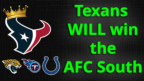 The Texans WILL WIN the AFC South | Can the Jaguars fend off the red hot Houston Texans ?