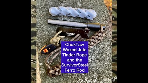 ChokTaw Waxed Jute Tinder Rope for Fire Starting