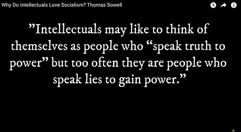 Thomas Sowell, wow! Bang on the money.
