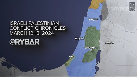 ►🚨▶◾️⚡️🇮🇱⚔️🇵🇸❗️ Rybar Review of the Israeli-Palestinian Conflict on March 12-13, 2024