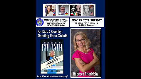 #191 "FOR KIDS AND COUNTRY: STANDING UP TO GOLIATH!" - REBECCA FRIEDRICHS