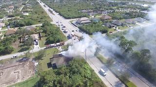 Fire destroys home on Becker Road