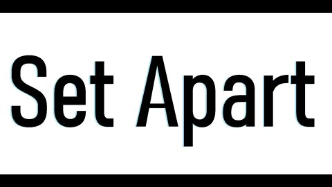 Set Apart: November 7, 2019 (Accepting Discipline)