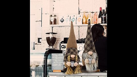 Jinyan Coffee Gnomes Plush Coffee Bar Decoration Gift Coffee Station Collectible Figurines Coff...