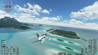 Flying Over Bora Bora | Microsoft Flight Simulator 2020