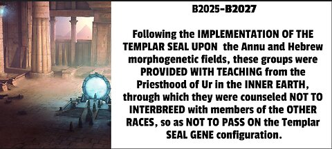 Following the IMPLEMENTATION OF THE TEMPLAR SEAL UPON the Annu and Hebrew morphogenetic fields, the