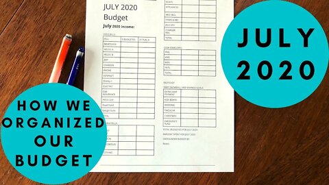 HOW WE ORGANIZED OUR JULY 2020 BUDGET (BUDGET SPREADSHEET). BUDGETING AND OUR DEBT FREE JOURNEY!