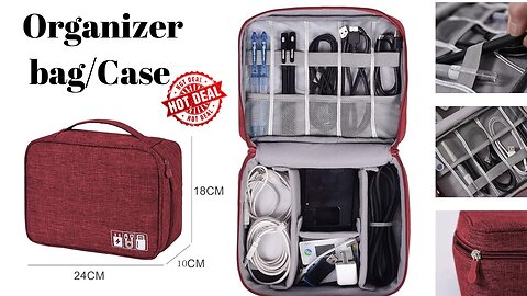 Organizer Case for Accessories, Hard Disk, Power Bank, USB Cables, Power Adapters, etc