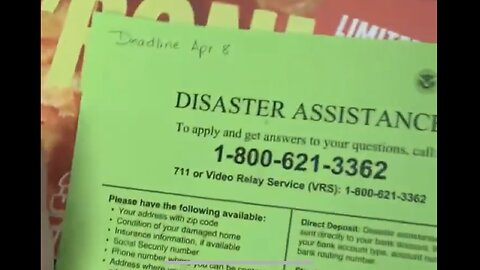FEMA - Disaster Notice With April 8 Deadline