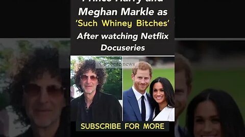 Howard Stern Slams Prince Harry And Meghan Markle