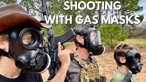 Shooting Competition While Wearing GAS MASKS!