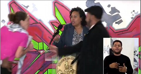 Pro Hamas Protester Charges At DC Mayor Bowser
