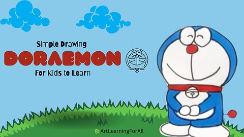 🎨✨ Easy Doraemon Drawing Tutorial for Kids! 🚀🖍️