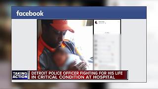 Detroit police officer shot in critical condition