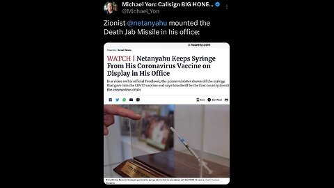 Netanyahu agreed to make Israel a testing ground for the vaccine. 😱😳🤮