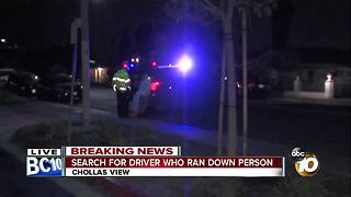 Search for driver who ran down person