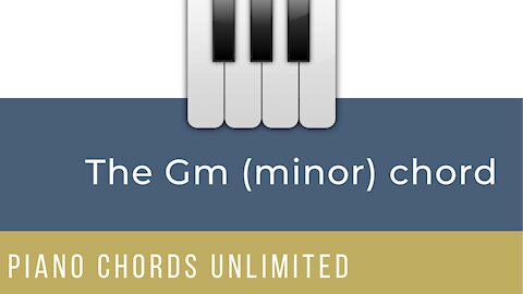 G minor 5-Finger Scale, Broken Chord & Blocked Chord - Piano Chords Unlimited.