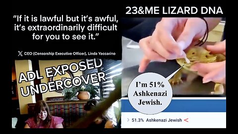 Scientific Evidence Proves Lizard DNA Over 51 Percent Ashkenazi Jew ADL Exposed Trying To Hide Truth