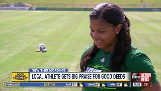 USF soccer player recognized for helping underprivileged kids