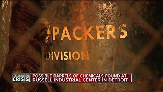 Possible barrels of chemicals found at Russell Industrial Center in Detroit